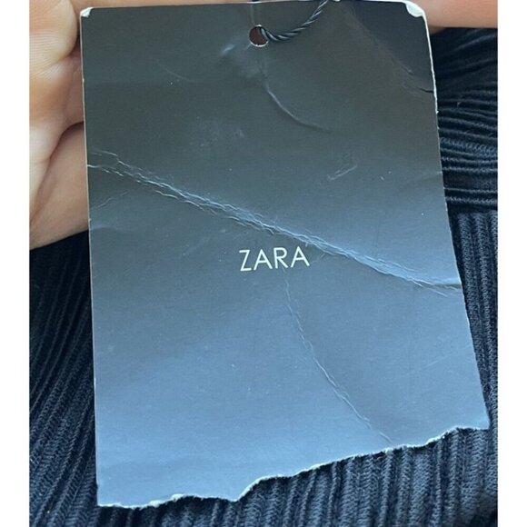 Zara Pencil Skirt Size M Black NWT Pleated Minimalist Lagenlook Capsule Wardrobe - Picture 9 of 10